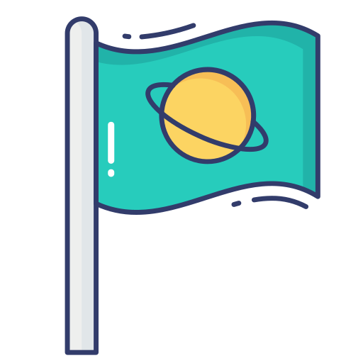 国旗 Dinosoft Lineal Color icon