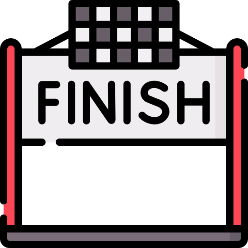 Finish line Special Lineal color icon