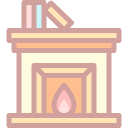 Fireplace Detailed color Lineal color icon