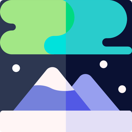 aurora boreal Basic Rounded Flat icono