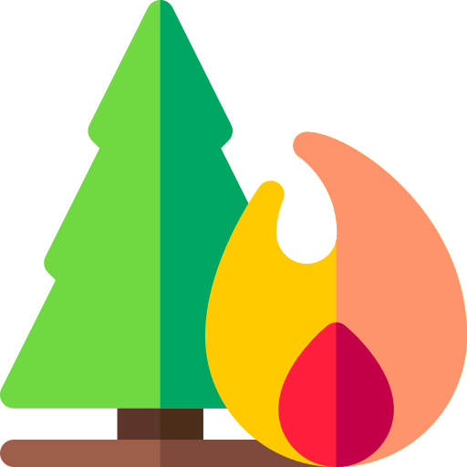 Forest fire Basic Rounded Flat icon