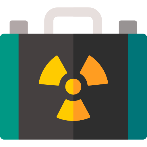 nucléaire Basic Rounded Flat Icône