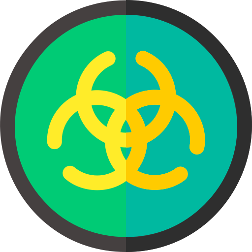 toksyczny Basic Rounded Flat ikona