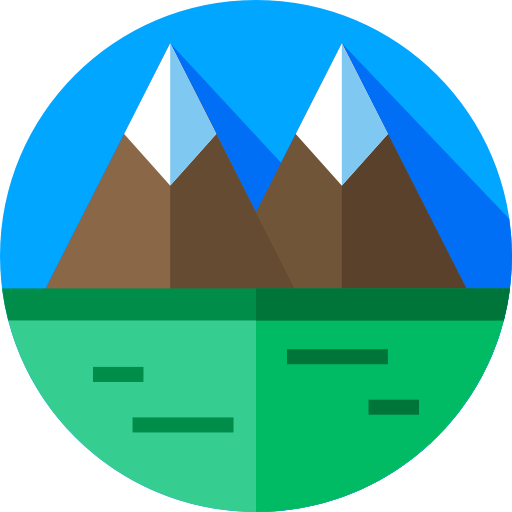 montagna Flat Circular Flat icona