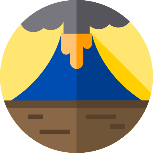 火山 Flat Circular Flat icon