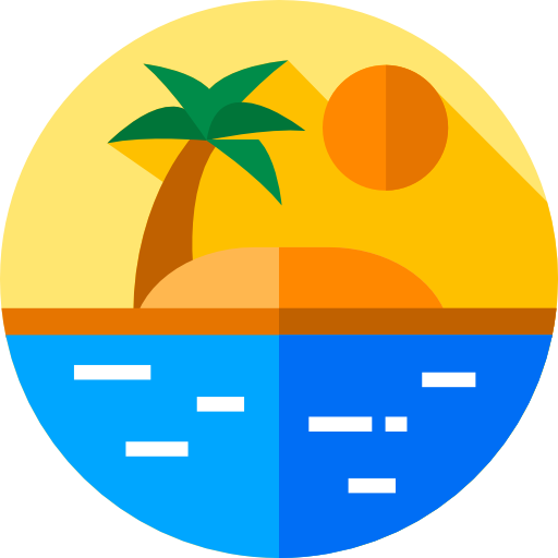 小島 Flat Circular Flat icon