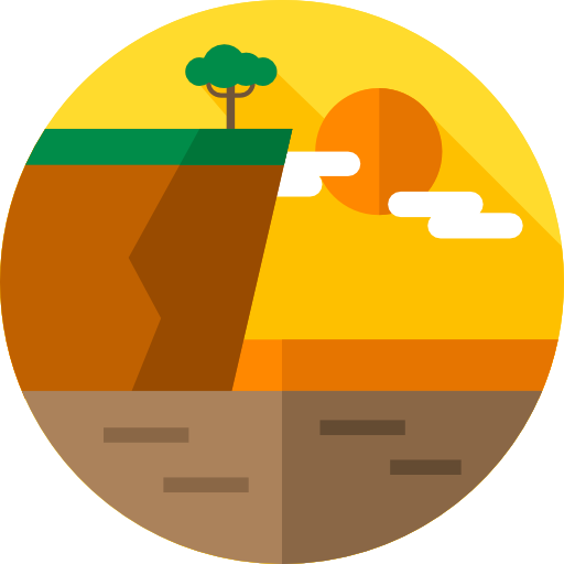 acantilado Flat Circular Flat icono