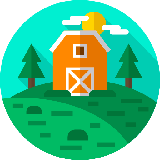 Farm Flat Circular Flat icon