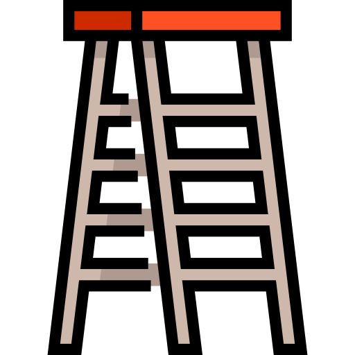 ladders Detailed Straight Lineal color icoon