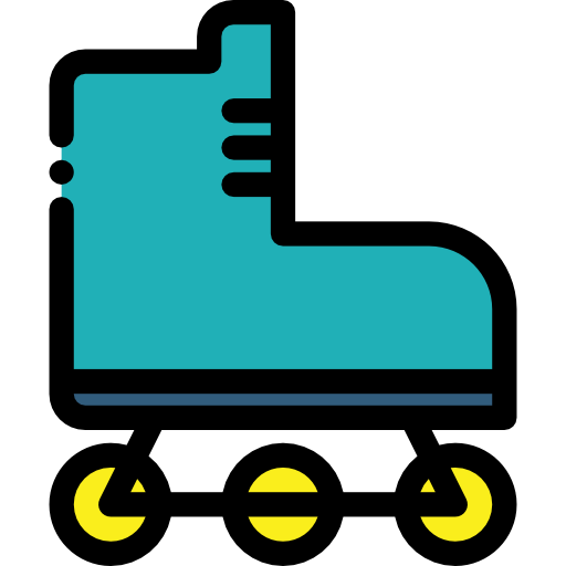 Roller skate Detailed Rounded Lineal color icon