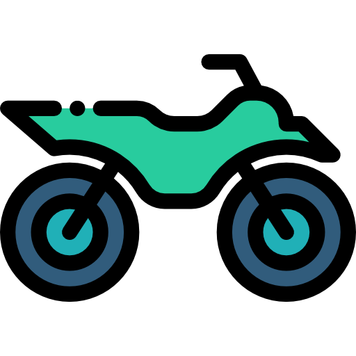 Motocross Detailed Rounded Lineal color icon