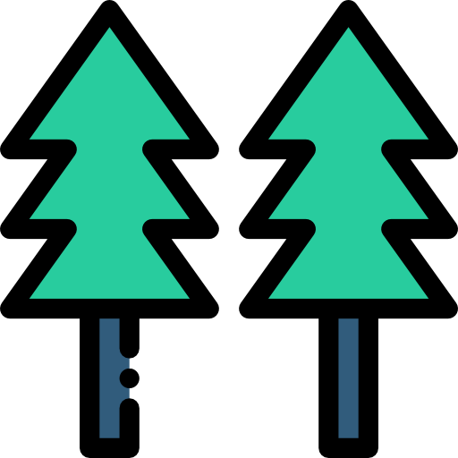 Forest Detailed Rounded Lineal color icon