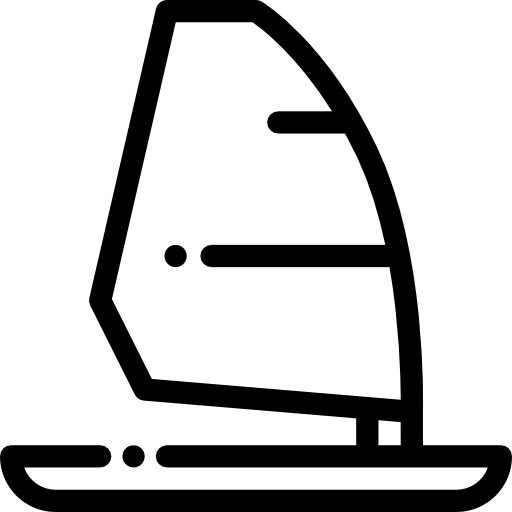 windsurfingu Detailed Rounded Lineal ikona