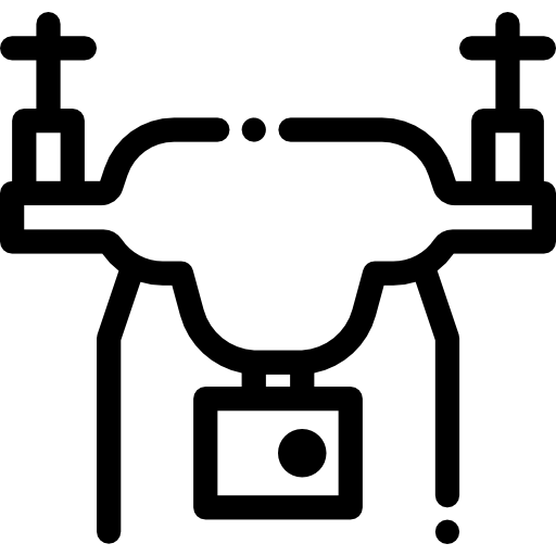 drone Detailed Rounded Lineal Ícone