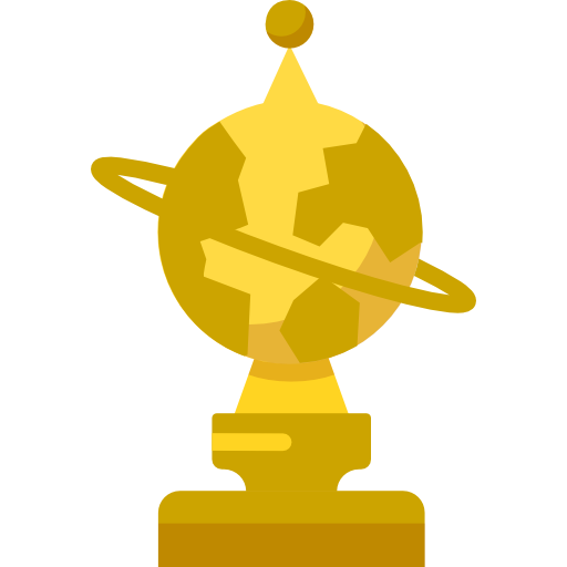 Golden globe Special Flat icon