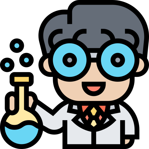 Scientist Meticulous Lineal Color icon