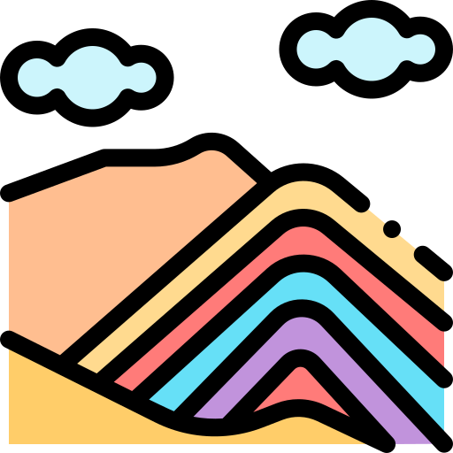 Vinicunca Detailed Rounded Lineal color icon