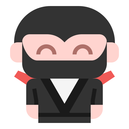 Ninja Linector Flat icon