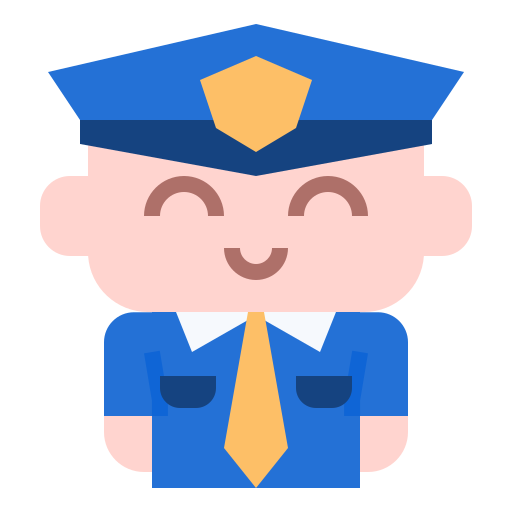 policía Linector Flat icono