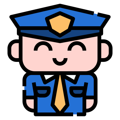 경찰 Linector Lineal Color icon