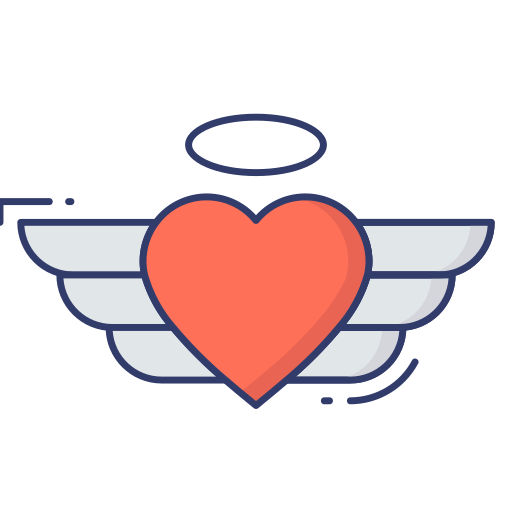 Heart wings Dinosoft Lineal Color icon