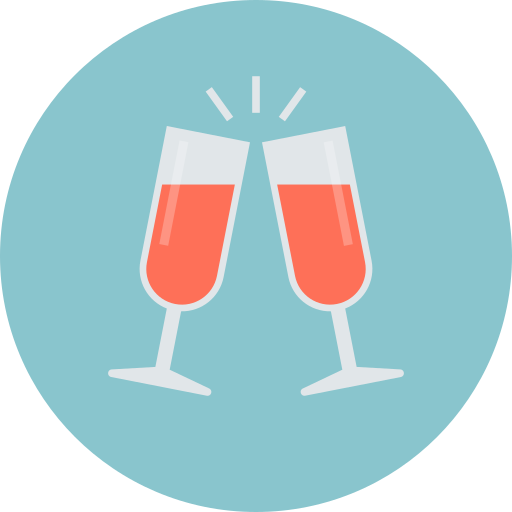 Wine glass Dinosoft Circular icon