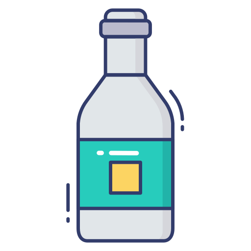 Wine bottle Dinosoft Lineal Color icon
