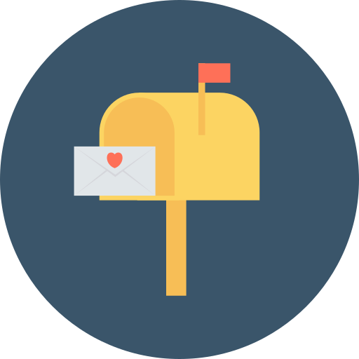 Mail box Dinosoft Circular icon