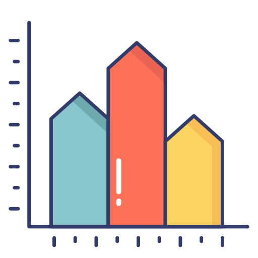 Graph Dinosoft Lineal Color icon