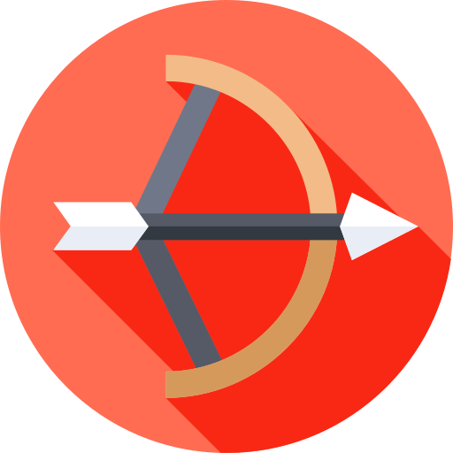 Archery Flat Circular Flat icon