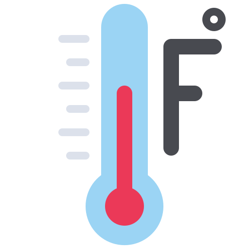 Fahrenheit degrees Kosonicon Flat icon