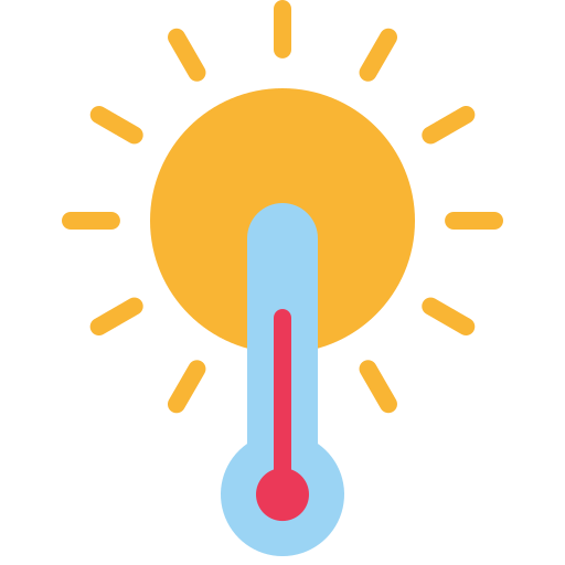 High temperatures Kosonicon Flat icon