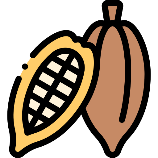 cacao Detailed Rounded Lineal color icono