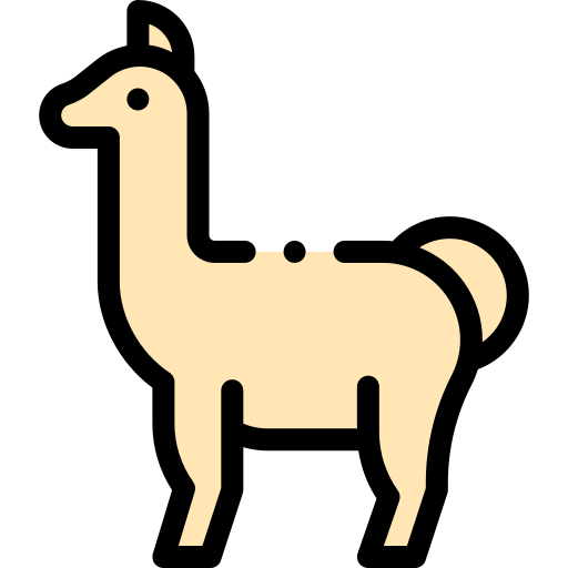 lama Detailed Rounded Lineal color ikona
