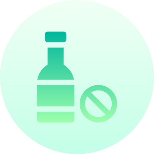 niente alcool Basic Gradient Circular icona