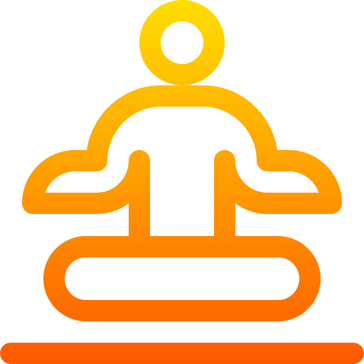 Meditation Basic Gradient Lineal color icon
