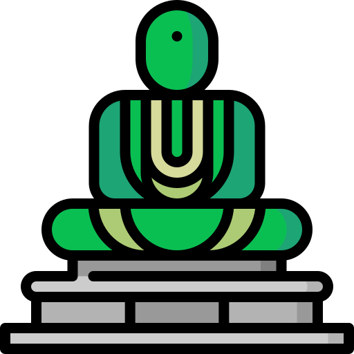 großer buddha von kamakura Special Lineal color icon