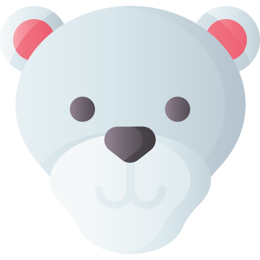 Polar bear 3D Basic Gradient icon