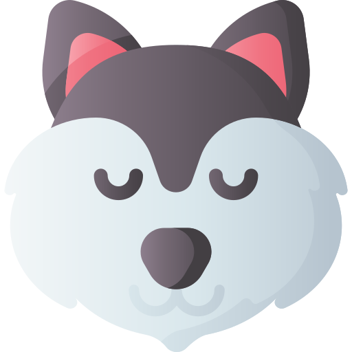 lobo 3D Basic Gradient icono
