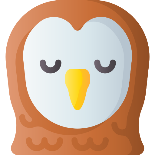 Owl 3D Basic Gradient icon