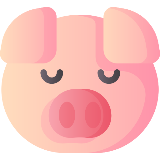 Pig 3D Basic Gradient icon