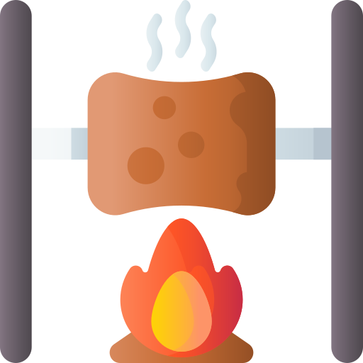 Campfire 3D Basic Gradient icon