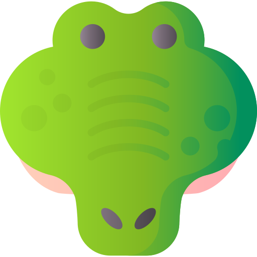 krokodyl 3D Basic Gradient ikona