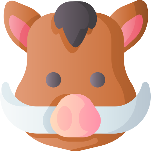 Boar 3D Basic Gradient icon