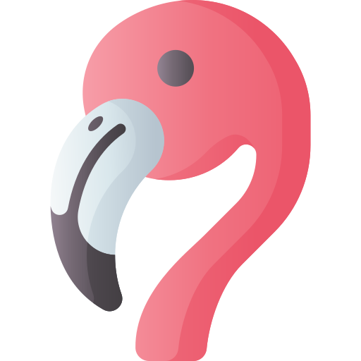 Flamingo 3D Basic Gradient icon