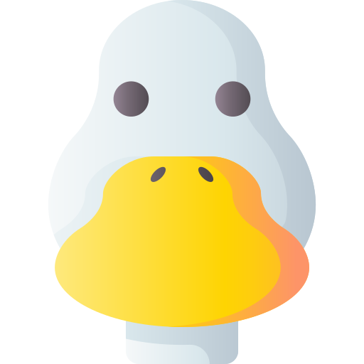 Duck 3D Basic Gradient icon