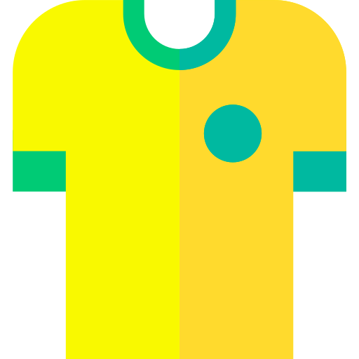 camiseta de fútbol Basic Straight Flat icono