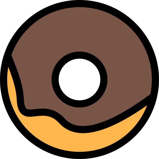 donut Generic Outline Color icoon