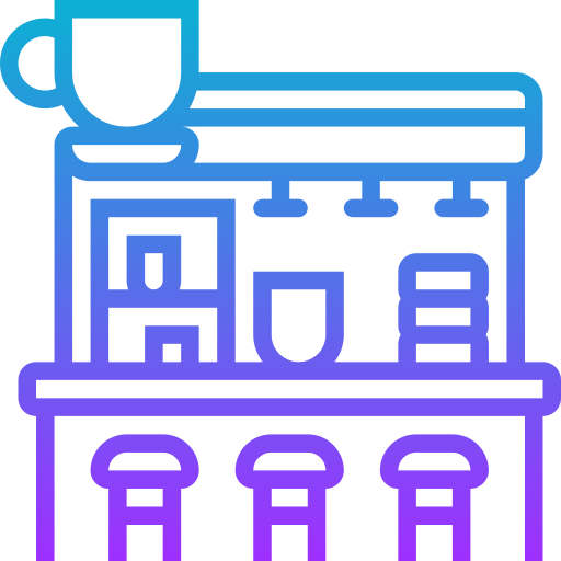 Coffee shop Meticulous Gradient icon