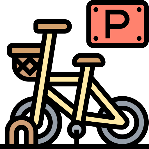 parcheggio biciclette Meticulous Lineal Color icona